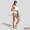 1184334 - PBR Game 3D Model - Elena in a white swimsuit