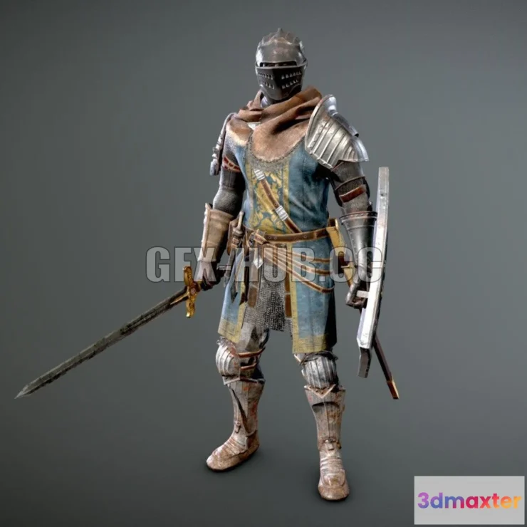 1184342 - PBR Game 3D Model - Elite Knight