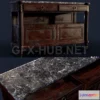 1184356 - PBR Game 3D Model - Empire style dresser