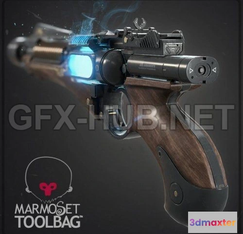 1184364 - PBR Game 3D Model - Energy Pistol PBR