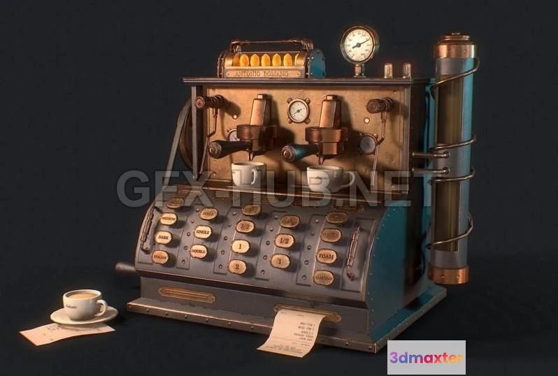 1184388 - PBR Game 3D Model - Espresso Machine