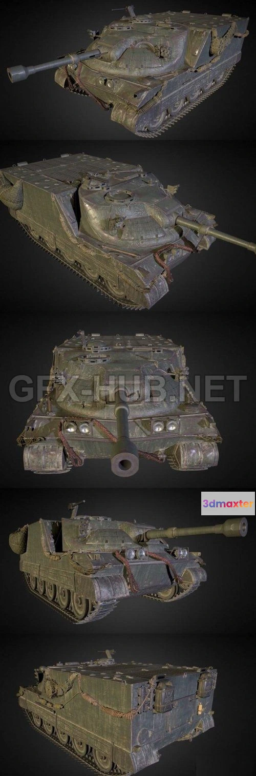 1184406 - PBR Game 3D Model - Excalibur Light Airborne Tank Destroyer