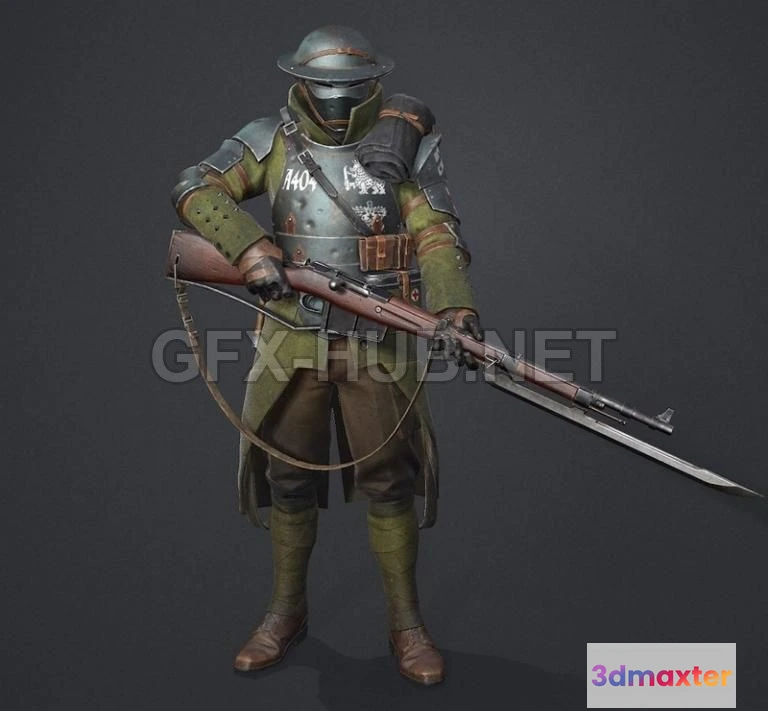 1184408 - PBR Game 3D Model - Excalibur Tommy PBR