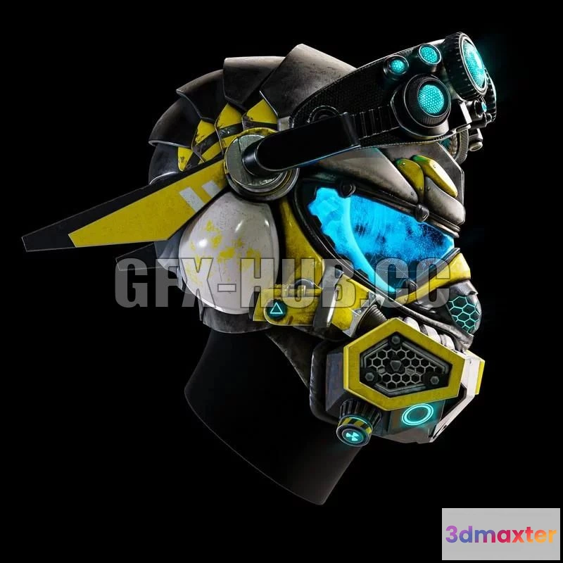 1184418 - PBR Game 3D Model - Explorer Helmet