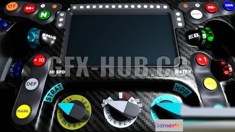 1184434 - PBR Game 3D Model - F1 steering