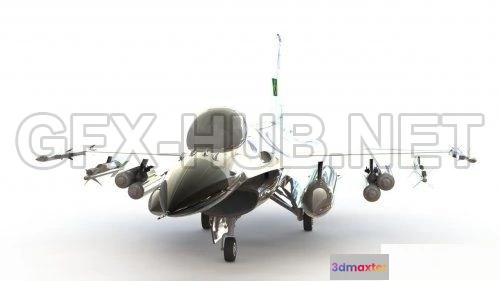 1184440 - PBR Game 3D Model - F-16 Fighting Falcon