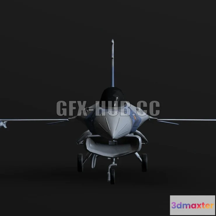 1184442 - PBR Game 3D Model - F16 Jet