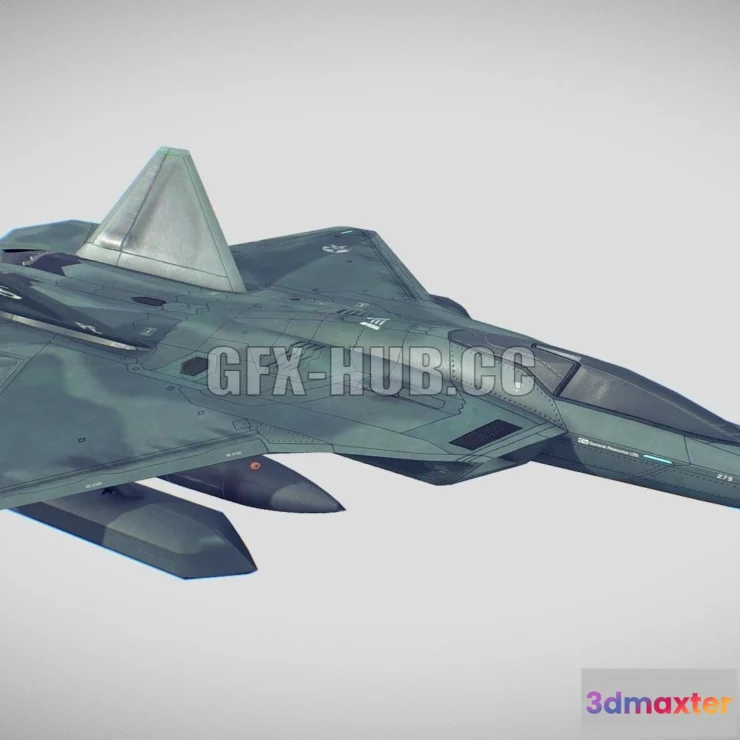 1184448 - PBR Game 3D Model - F-22C Raptor II