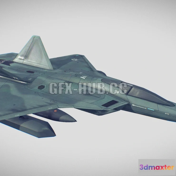 1184450 - PBR Game 3D Model - F-22C