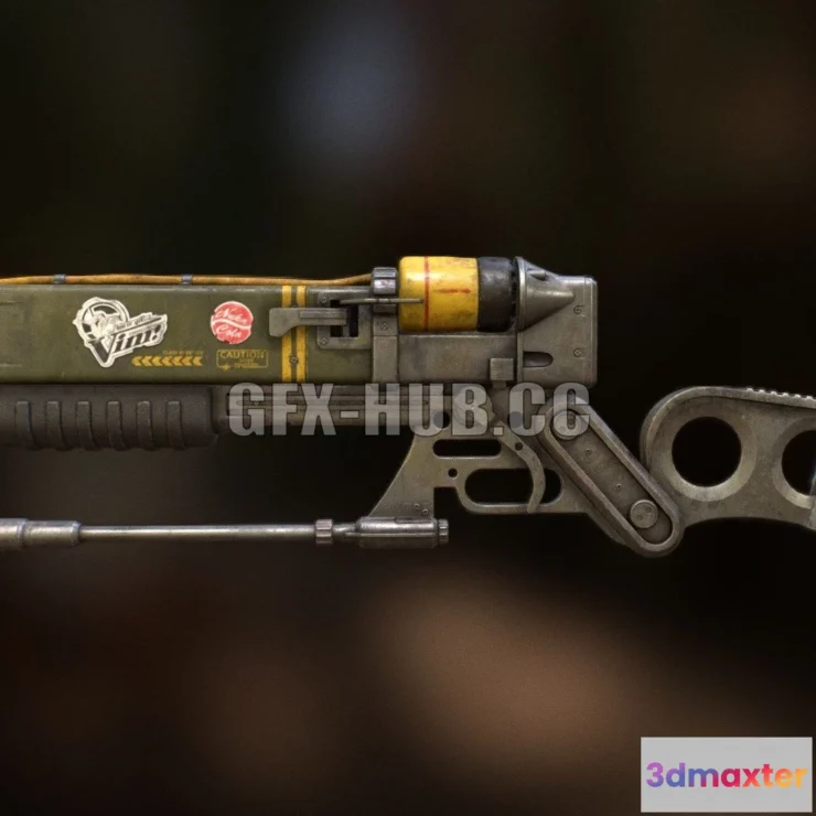 1184482 - PBR Game 3D Model - Fallout AER9 Laser Rifle