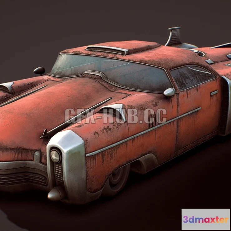 1184486 - PBR Game 3D Model - Fallout Coupe Redone