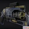 1184492 - PBR Game 3D Model - Fallout themed Nerf gun PBR
