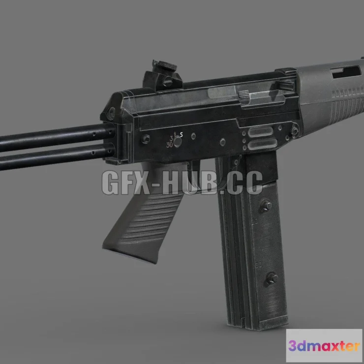 1184496 - PBR Game 3D Model - FAMAE SAF