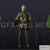 1184506 - PBR Game 3D Model - Fantasy adventurer Suit