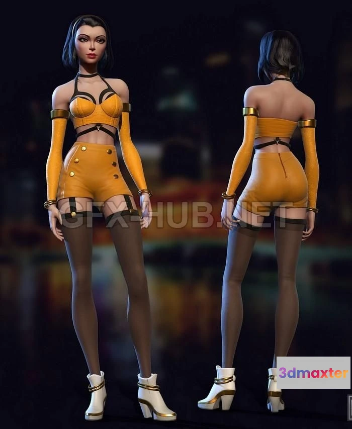 1184520 - PBR Game 3D Model - Faye Valentine PBR