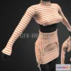1184536 - PBR Game 3D Model - Female Clothing 02