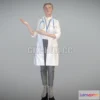 1184540 - PBR Game 3D Model - Female doctor demonstrating smth 263