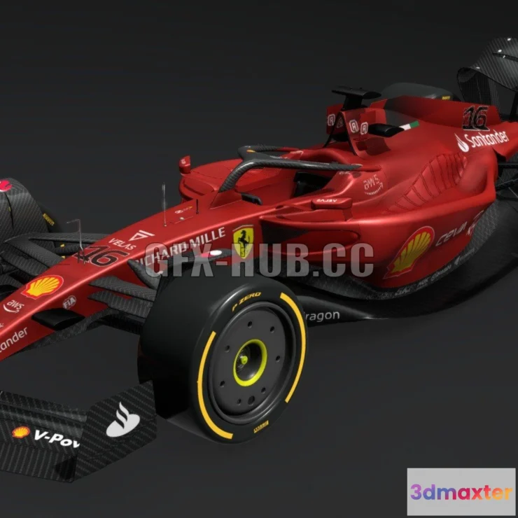 1184596 - PBR Game 3D Model - Ferrari F1-75 2022