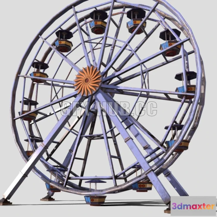 1184602 - PBR Game 3D Model - Ferris Wheel