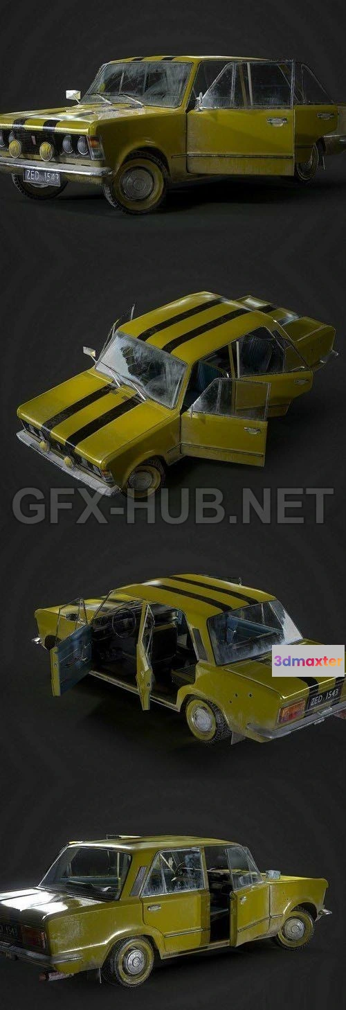 1184612 - PBR Game 3D Model - Fiat 125P Classic