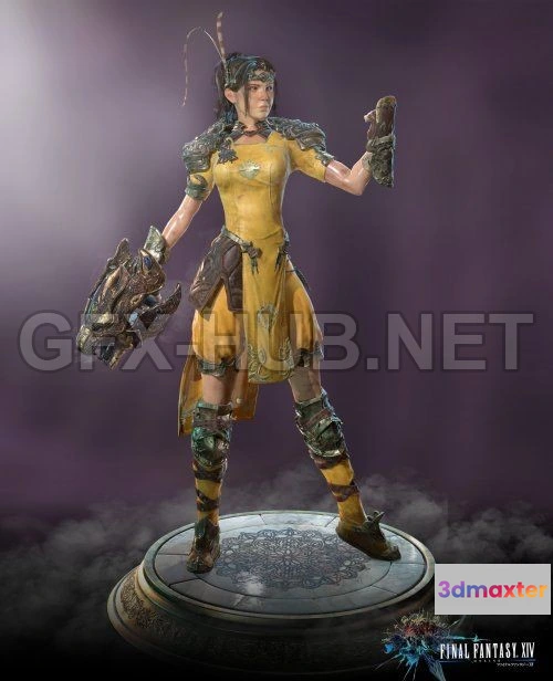 1184622 - PBR Game 3D Model - Final Fantasy XIV Monk Class