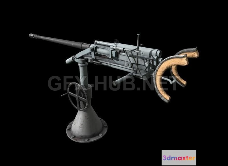 1184656 - PBR Game 3D Model - Flak 88 Anti-Aircraft Gun