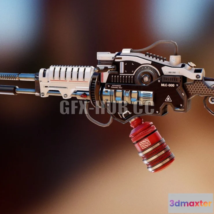 1184674 - PBR Game 3D Model - Flamethrower