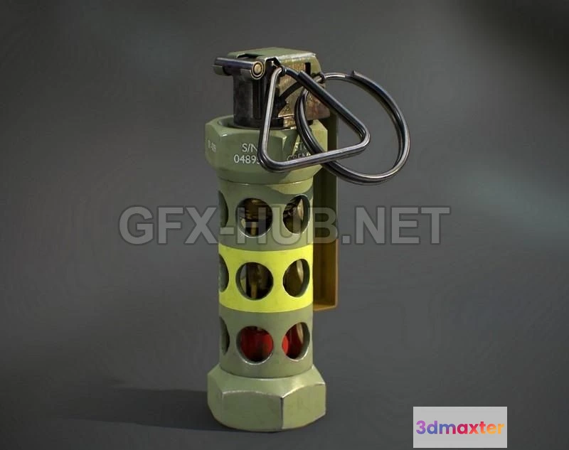 1184678 - PBR Game 3D Model - Flashbang Grenade