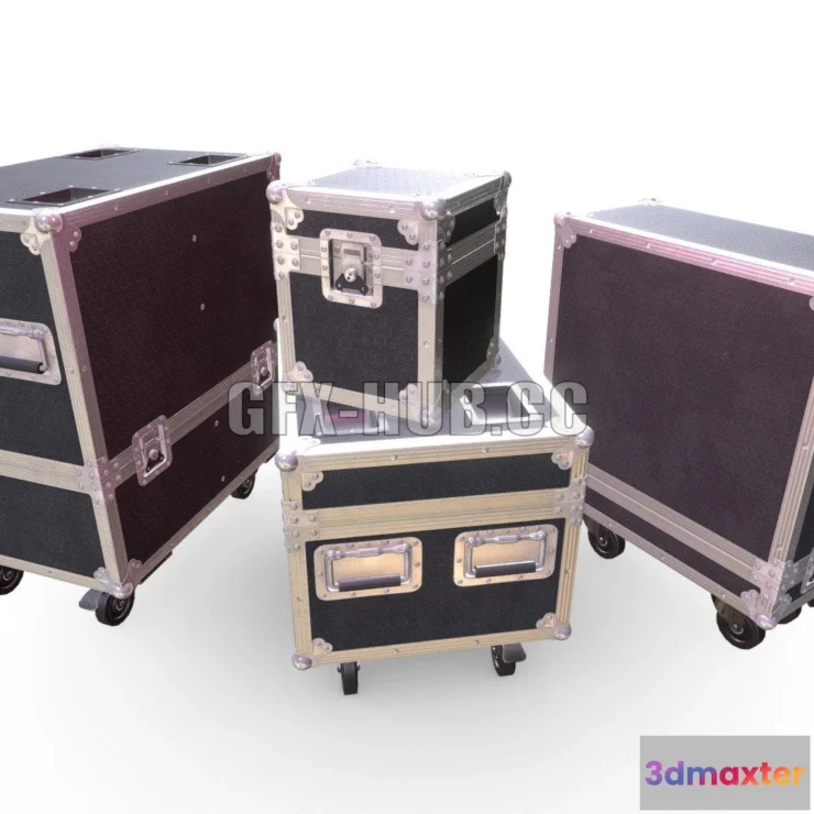 1184680 - PBR Game 3D Model - Flight Cases