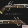1184684 - PBR Game 3D Model - Flintlock Pistol