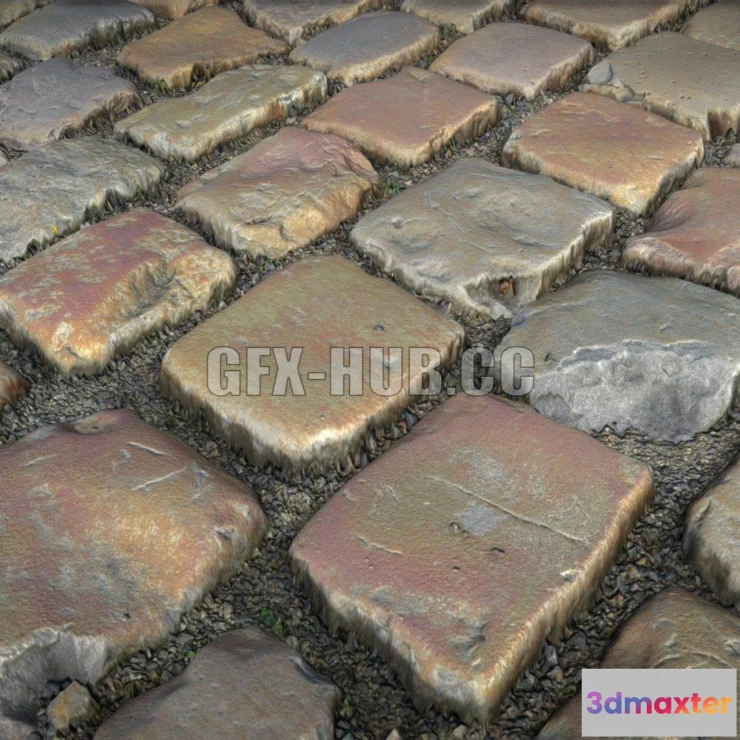 1184686 - PBR Game 3D Model - Floor rocks