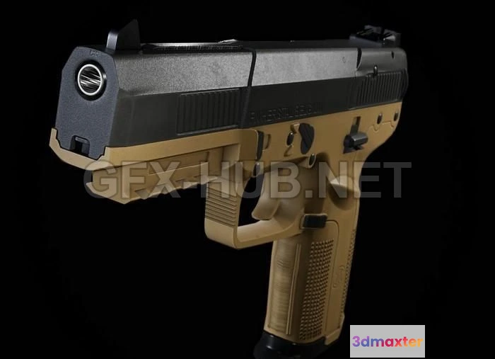 1184710 - PBR Game 3D Model - FN Five-seveN Pistol