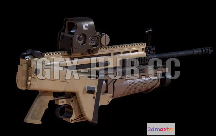 1184714 - PBR Game 3D Model - FN SCAR 17S