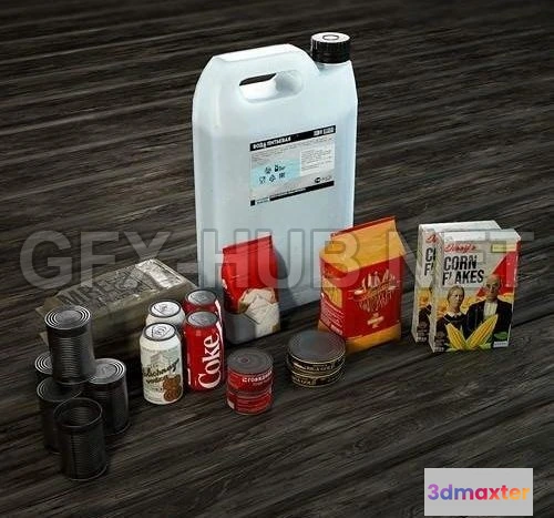 1184734 - PBR Game 3D Model - Food Supplies Pack PBR