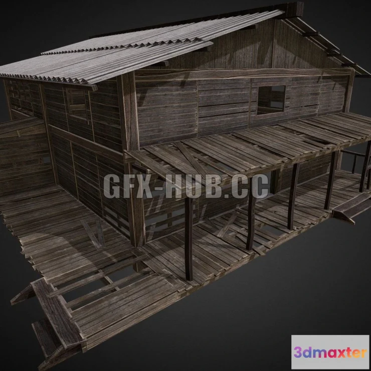 1184754 - PBR Game 3D Model - Forest House Modular