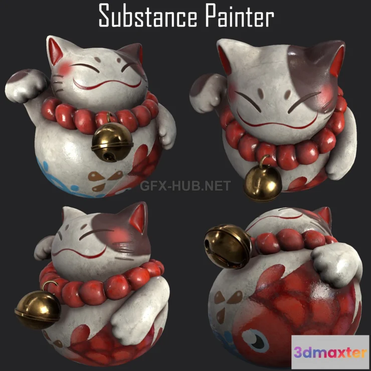 1184780 - PBR Game 3D Model - Fortune Cat