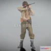 1184794 - PBR Game 3D Model - French partisan with gun 269