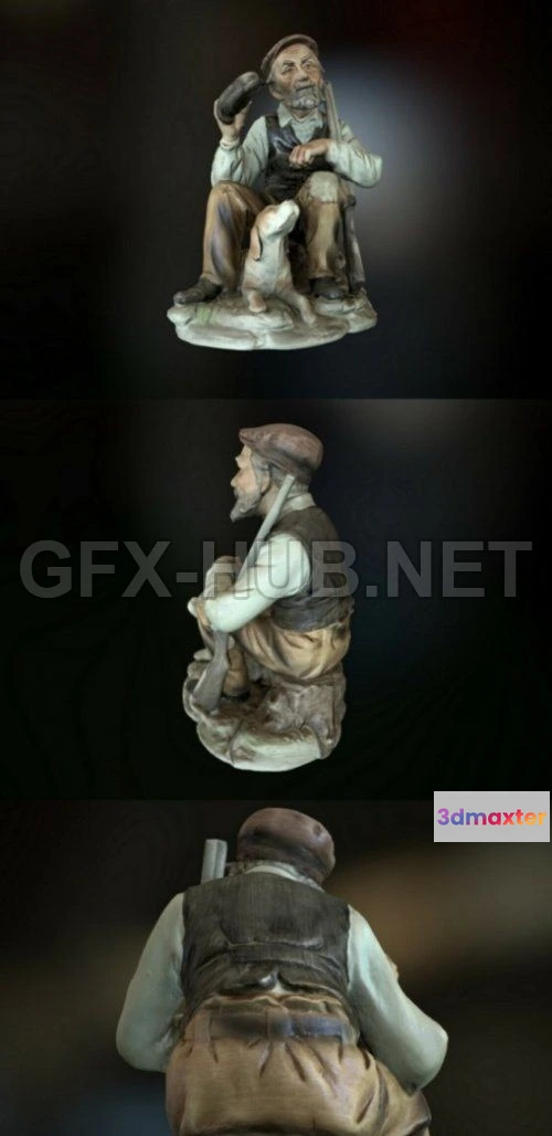 1184798 - PBR Game 3D Model - French Statue 01 PBR