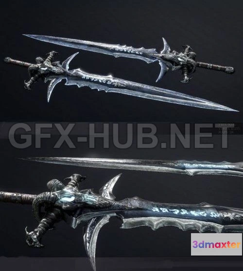 1184804 - PBR Game 3D Model - Frostmourne PBR