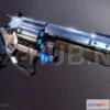 1184830 - PBR Game 3D Model - Future Revolver (fbx, tex)