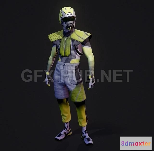 1184832 - PBR Game 3D Model - FutureSport - Game Character