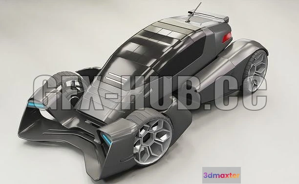 1184836 - PBR Game 3D Model - Futuristic Concept Vehicle