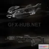 1184840 - PBR Game 3D Model - Futuristic Crossbow Concept
