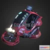 1184850 - PBR Game 3D Model - Futuristic Postmans Hovercraft
