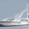 1184856 - PBR Game 3D Model - Futuristic Yacht 01