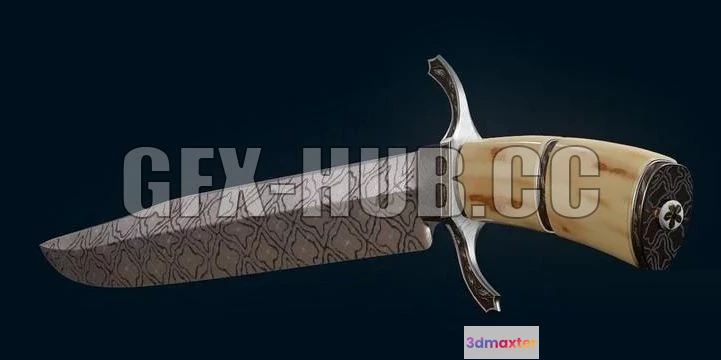 1184866 - PBR Game 3D Model - G.F.X-H.U.B.Ornamental Knife