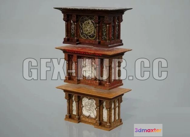 1184878 - PBR Game 3D Model - Game Prop - Altar