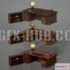 1184880 - PBR Game 3D Model - Game Prop - Desk and Props