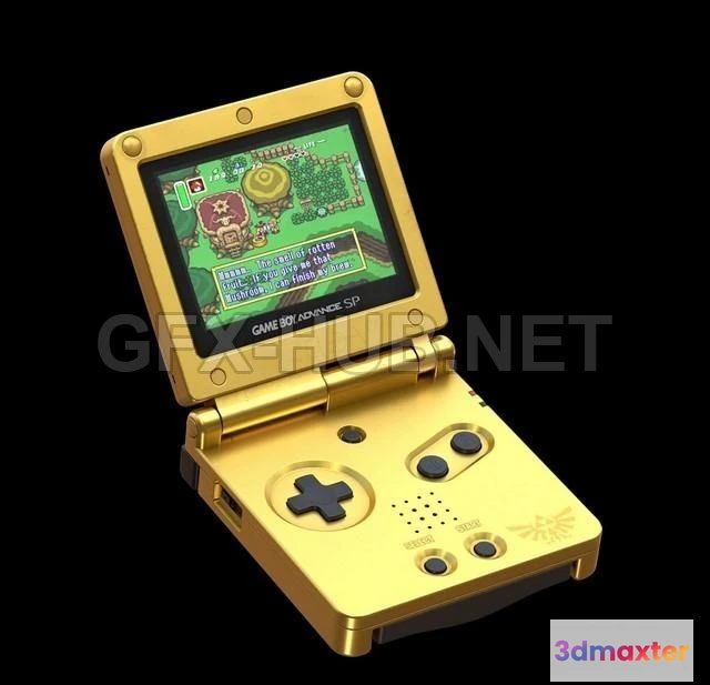 1184888 - PBR Game 3D Model - Gameboy Advance SP