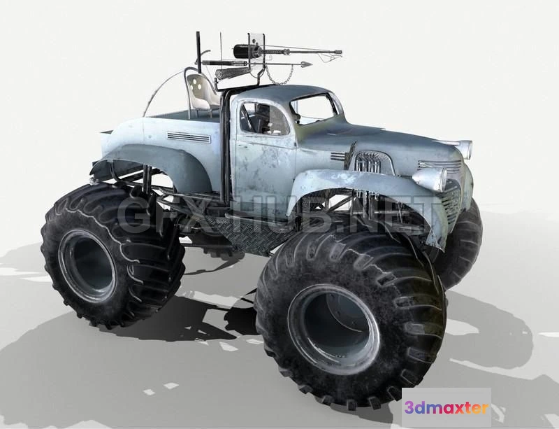 1184894 - PBR Game 3D Model - GameReady Bigfoot monster truck